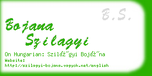 bojana szilagyi business card
